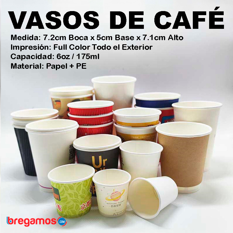 10,000 Vasos de Café 6 oz Full Color