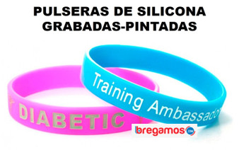 PULSERAS DE SILICONA GRABADAS-PINTADAS