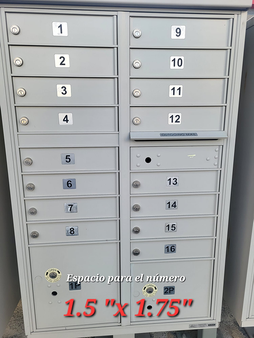 Placa de Stainless Steel 1.75"x1.5"X0.03" Buzones de Correo Entrega Gratis todo Puerto Rico