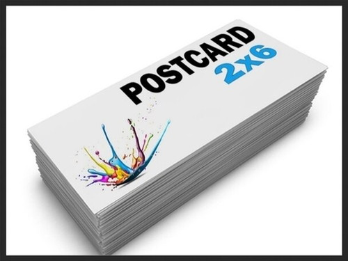 5000 Postcards 2"x 6" Full Color UV Coated