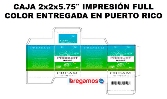 CAJA 2x2x5.75″ IMPRESIÓN FULL COLOR ENTREGADA EN PUERTO RICO