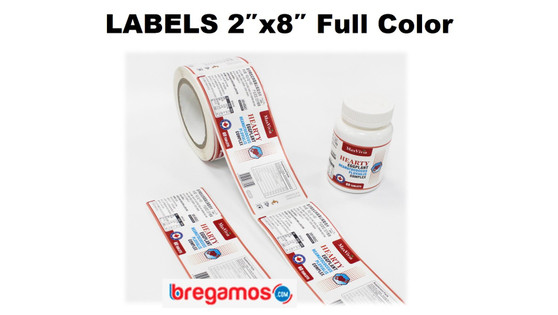 LABELS 2″x8″ Full Color