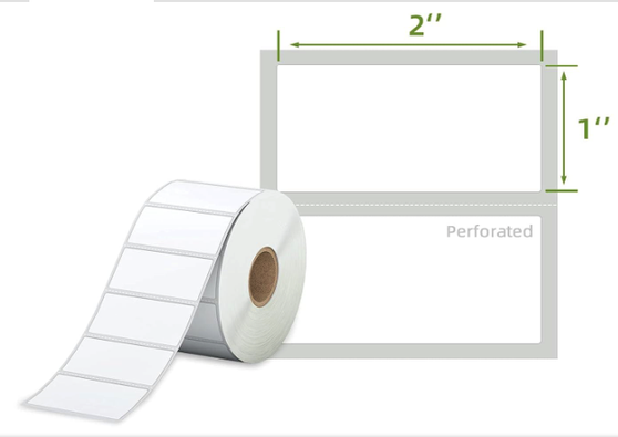 Rollo de label 2x1 esquinas redondas 2000 por rollo