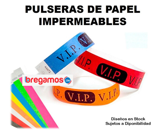 Pulseras de papel impermeables