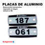 Placas de aluminio, Numeradas