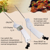 E-57-WO Kt Thermo Instant Read Digital Thermometer, Super Fast Meat Thermometer with Digital LCD, Long Folding Probe for Cooking BBQ Grill Steakchicken