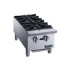 Commercial Gas Hotplate Cooktop in Stainless Steel with Two Lift-Off Burner Hot Plate