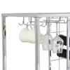 Contemporary Chrome Wine Rack Silver Modern Glass Metal Frame Wine Storage RT