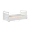 THE TWIN BED CAN BE EXPANDED AND 2 DRAWERS FOR WHITE COLOR