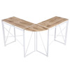 Corner Computer Desk Foldable Writing Study Table Rustic Home Office Workstation Industrial L-Shaped Desk