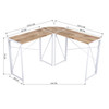 Corner Computer Desk Foldable Writing Study Table Rustic Home Office Workstation Industrial L-Shaped Desk Corner Computer Desk Foldable Writing Study Table Rustic Home Office Workstation Industrial L-Shaped Desk