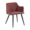Velvet Arm Dining Chair (Set of 2) - Rose