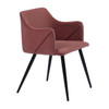 Velvet Arm Dining Chair (Set of 2) - Rose