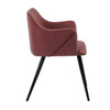 Velvet Arm Dining Chair (Set of 2) - Rose