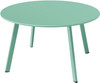 SR Round Steel Patio Coffee Table, Weather Resistant Outdoor Large Side Table