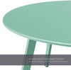 SR Round Steel Patio Coffee Table, Weather Resistant Outdoor Large Side Table