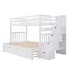 Twin over Twin/Full Bunk Bed with Twin Size Trundle