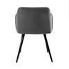 Velvet Arm Dining Chair (Set of 2) - Grey