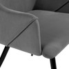 Velvet Arm Dining Chair (Set of 2) - Grey