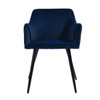 Velvet Arm Dining Chair (Set of 2) - Dark Blue