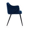 Velvet Arm Dining Chair (Set of 2) - Dark Blue