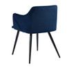 Velvet Arm Dining Chair (Set of 2) - Dark Blue