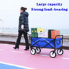 Outdoor  Folding Wagon Garden , Large Capacity Folding Wagon Garden Shopping Beach Cart ,Heavy Duty Foldable Cart, for Outdoor Activities, Beaches, Parks, Camping 