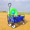Outdoor  Folding Wagon Garden , Large Capacity Folding Wagon Garden Shopping Beach Cart ,Heavy Duty Foldable Cart, for Outdoor Activities, Beaches, Parks, Camping