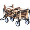 Outdoor  Folding Wagon Garden , Large Capacity Folding Wagon Garden Shopping Beach Cart ,Heavy Duty Foldable Cart, for Outdoor Activities, Beaches, Parks, Camping
