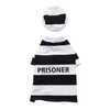 Pet Life Striped Retro Inmate Prisoner Pet Dog Costume Uniform