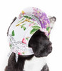 Pet Life 'Botanic Bark' Floral Uv Protectant Adjustable Fashion Canopy Brimmed Dog Hat Cap