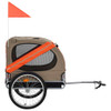 Dog Bike Trailer Orange and Brown