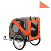 Dog Bike Trailer Orange and Brown