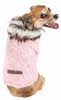 Pet Life Luxe 'Pinkachew' Charming Designer Mink Fur Dog Coat Jacket