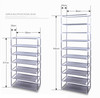 10 Layer 9 Grid Shoe Rack Shelf Storage Closet Organizer Cabinet Multiple Colors