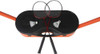 Bosonshop Portable Badminton Net Set Storage Box Base with 2 Battledores 2 Shuttlecocks Large, Orange