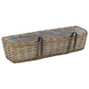 Balcony Planter 2 pcs Wicker with PE Lining 23.6"