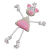 Jute and Rope Plush Pig Manniquen Dog Toy
