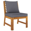 5 Piece Garden Lounge Set with Cushion Solid Acacia Wood