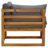 Sectional Corner Sofas 2 pcs with Cushions Dark Gray