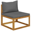 3 Piece Garden Lounge Set with Cushions Solid Acacia Wood 3 Piece Garden Lounge Set with Cushions Solid Acacia Wood