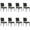 9 Piece Garden Dining Set Poly Rattan Black 9 Piece Garden Dining Set Poly Rattan Black