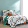 100% Cotton Quilt Set 3PCS Reversible Bedspread Lightweight Coverlet Set for Queen/Full Size Bed All Season Use