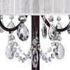 Elegant Sheer Shade Floor Lamp w/ Hanging Crystal LED Bulbs
