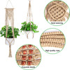 Macrame Plant Hangers with Hooks Hemp Rope Braided Hanging Planter Baskets