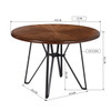 40" Round Mid Century Centiar Dining Room Table, Bar Table Brown