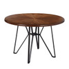 40" Round Mid Century Centiar Dining Room Table, Bar Table Brown