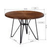 40" Round Mid Century Centiar Dining Room Table, Bar Table Brown 40" Round Mid Century Centiar Dining Room Table, Bar Table Brown