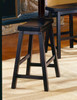 18-inch Height Saddle Seat Stools Set of 2pc Solid Wood Casual Dining Home Furniture 