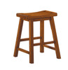 18-inch Height Saddle Seat Stools Set of 2pc Solid Wood Casual Dining Home Furniture 